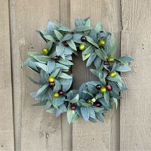 Faux Olive wreath~ Mediterranean inspired